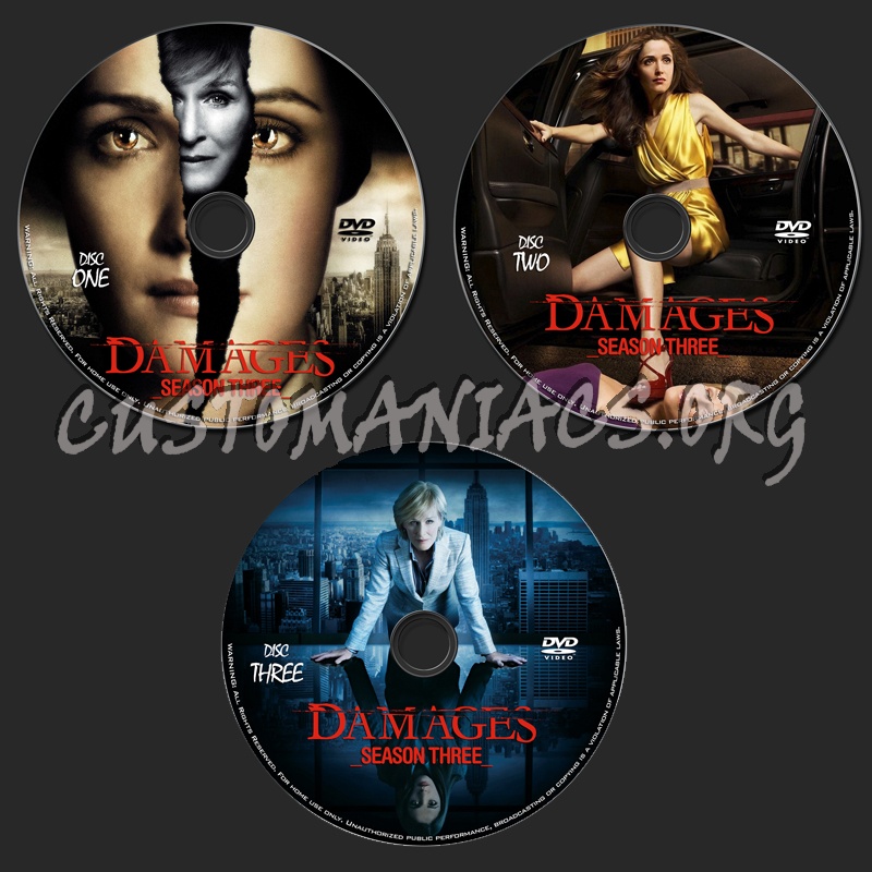 Damages Season 3 dvd label