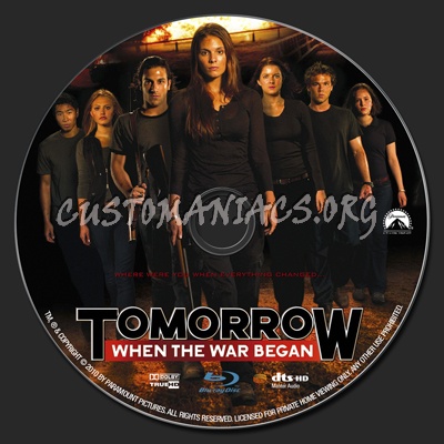 Tomorrow When the War Began blu-ray label