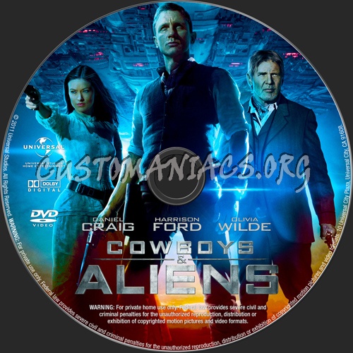 Cowboys & Aliens dvd label