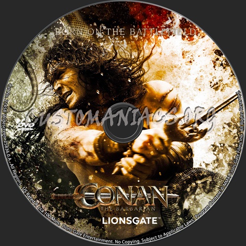 Conan the Barbarian dvd label