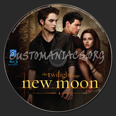 Twilight - New Moon blu-ray label