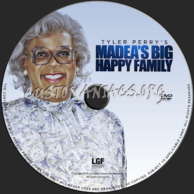 Madea's Big Happy Family dvd label
