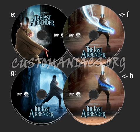 The Last Airbender blu-ray label