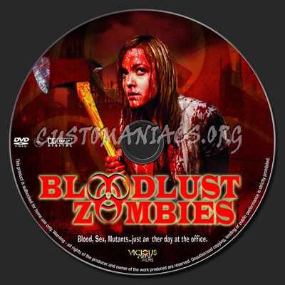 Bloodlust Zombies dvd label