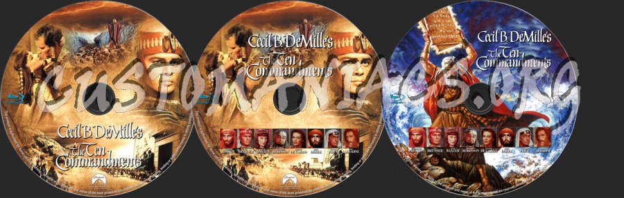 The Ten Commandments blu-ray label