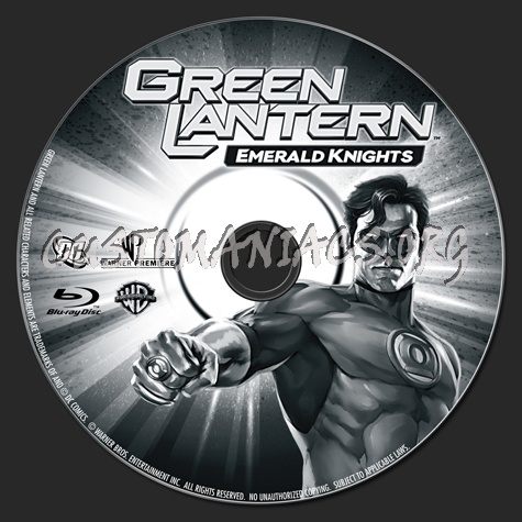 Green Lantern blu-ray label