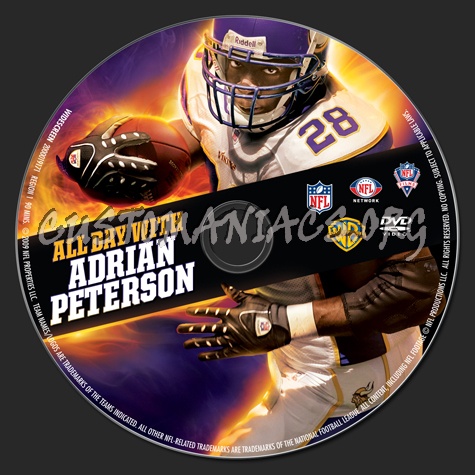 NFL All Day With Adrian Peterson dvd label