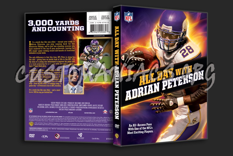 NFL All Day With Adrian Peterson dvd cover - DVD Covers & Labels