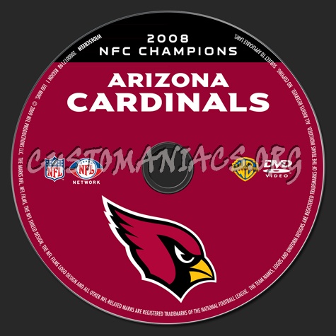 NFL Arizona Cardinals 2008 NFC Champions dvd label