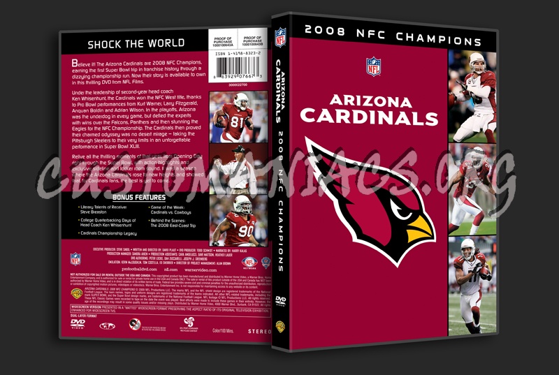 NFL Arizona Cardinals 2008 NFC Champions dvd cover