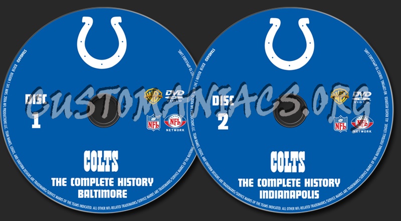 NFL Colts The Complete History dvd label