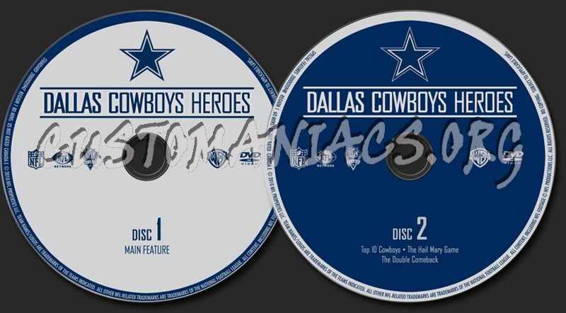 NFL Dallas Cowboys Heroes dvd label