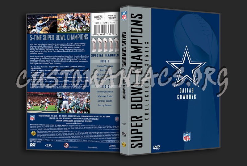 NFL Dallas Cowboys Super Bowl Champions dvd cover