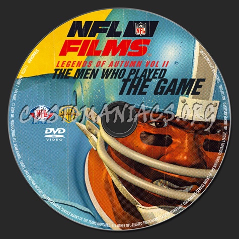 NFL Films Legends of Autumn Volume 2 dvd label