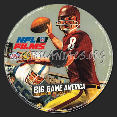 NFL Films Legends of Autumn Volume 4 dvd label