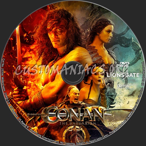 Conan the Barbarian dvd label