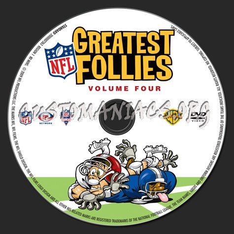 NFL Greatest Follies Volume 4 dvd label