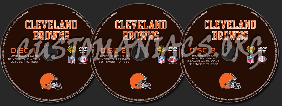 NFL Greatest Games Series Cleveland Browns dvd label