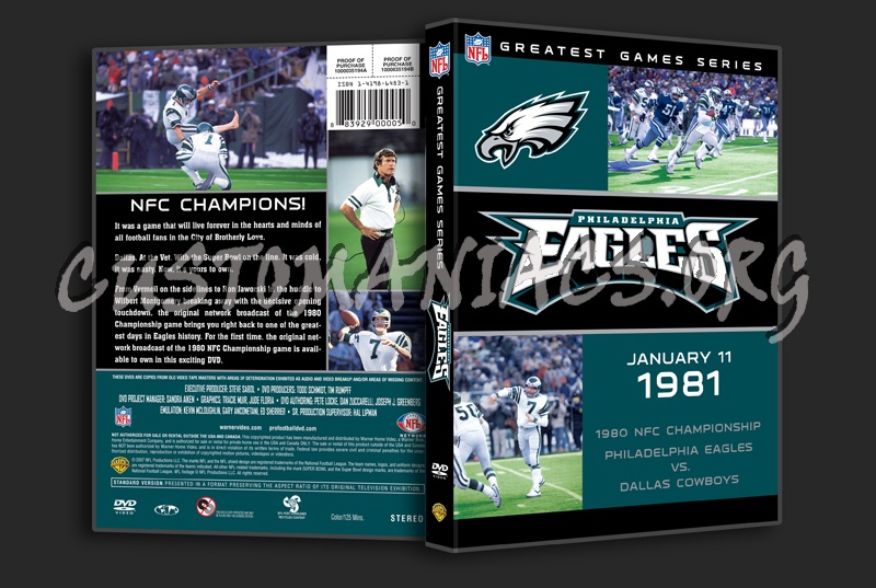 NFL Greatest Games Series Philadelphia Eagles dvd cover