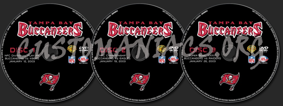 NFL Greatest Games Series Tampa Bay Buccaneers dvd label