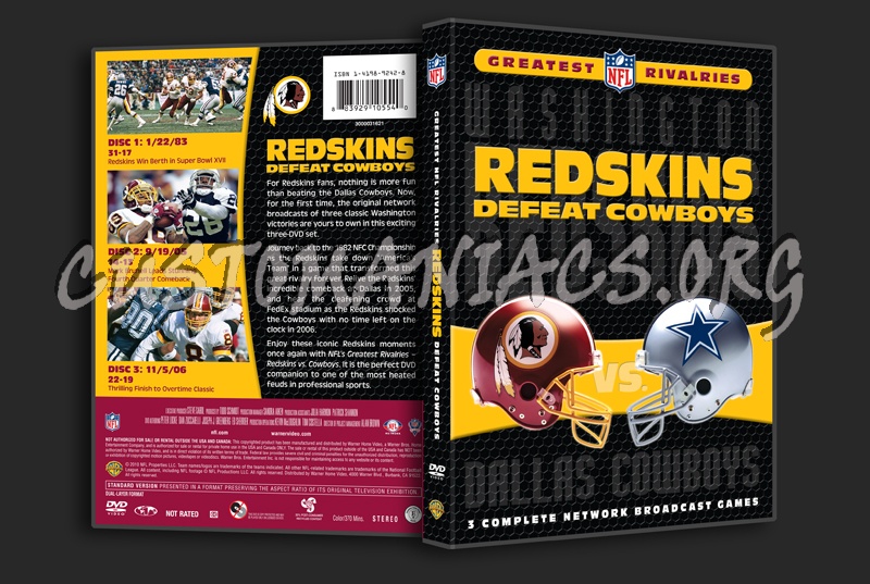 NFL Greatest Rivalries Redskins Defeat Cowboys dvd cover