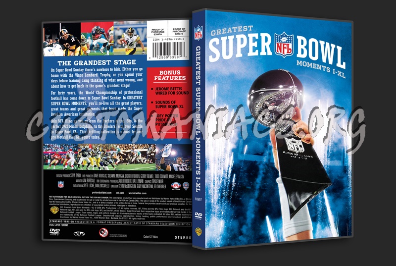 NFL Greatest Super Bowl Moments I-XL dvd cover - DVD Covers & Labels by  Customaniacs, id: 141803 free download highres dvd cover