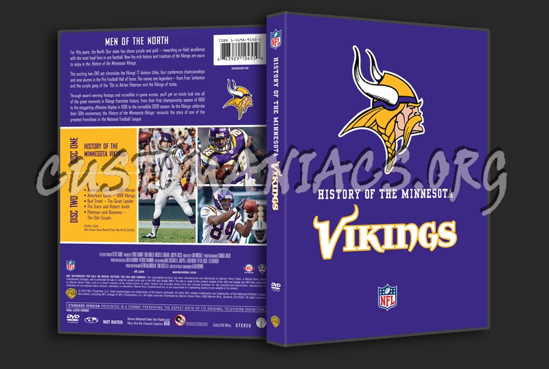 NFL History of the Minnesota Vikings dvd cover