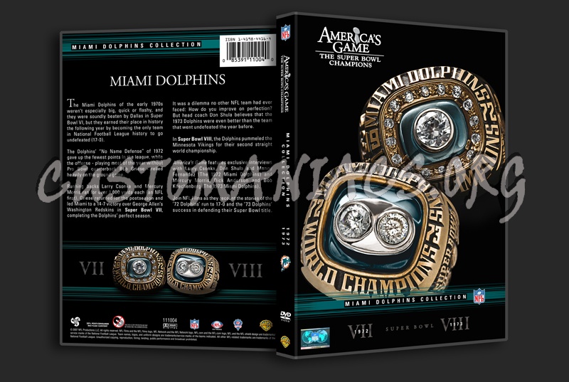 NFL Miami Dolphins Collection 1972 1973 dvd cover