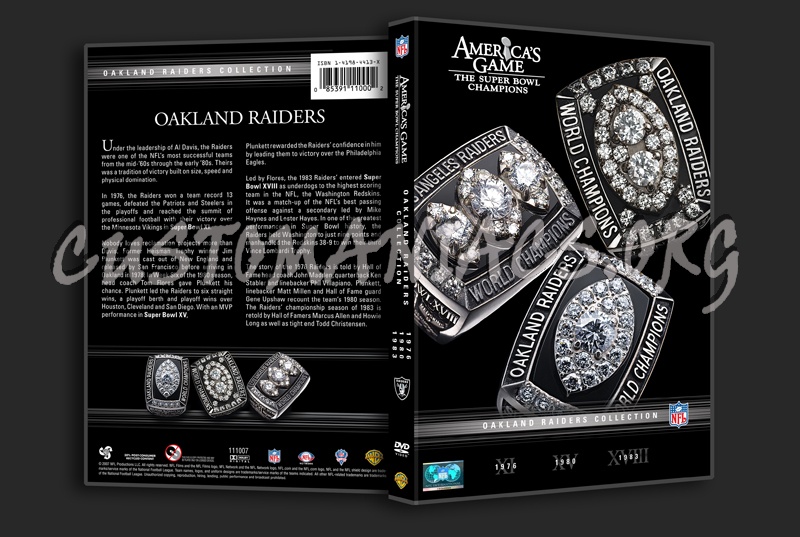 NFL Oakland Raiders Collection 1976 1980 1983 dvd cover