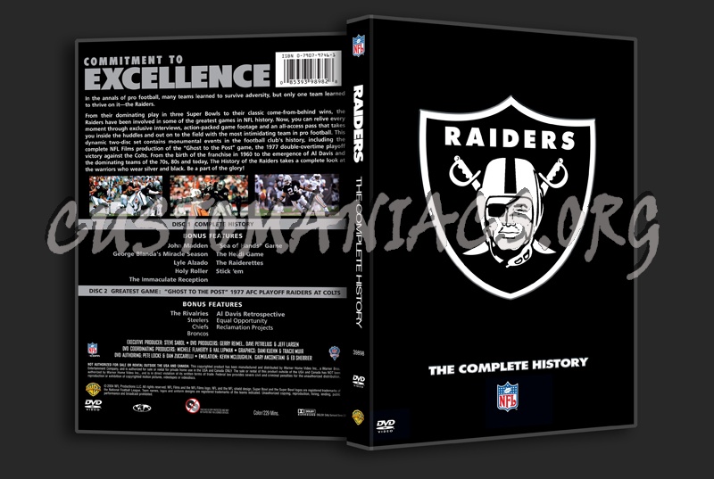 NFL Raiders The Complete History dvd cover