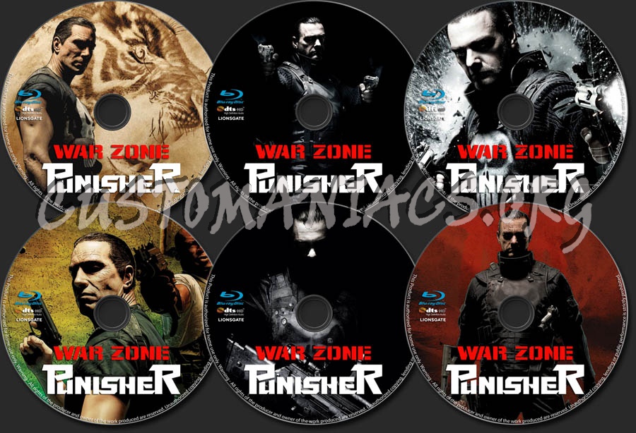 Punisher Warzone blu-ray label