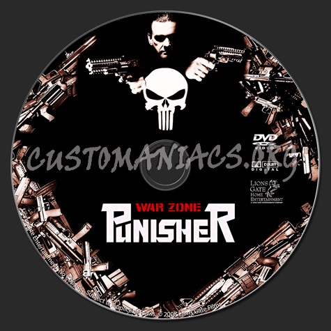 Punisher - War Zone dvd label