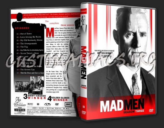 Mad Men Season 3 dvd cover