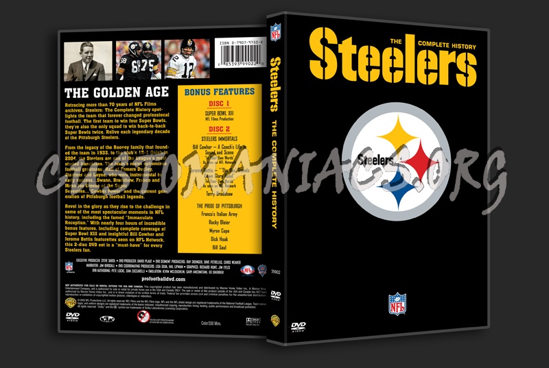 NFL The Complete Steelers History dvd cover