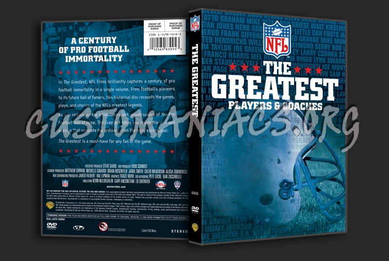 NFL The Greatest Players & Coaches dvd cover