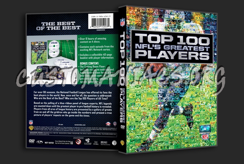 NFL Top 100 NFL's Greatest Players dvd cover