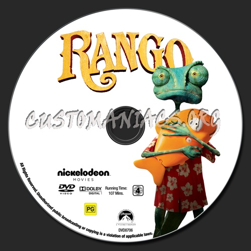 Rango dvd label