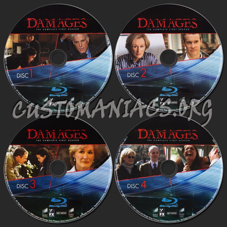 Damages Season 1 blu-ray label