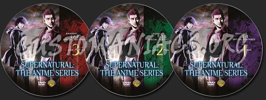 Supernatural The Anime Series dvd label