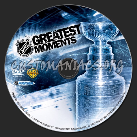 NHL Greatest Moments dvd label