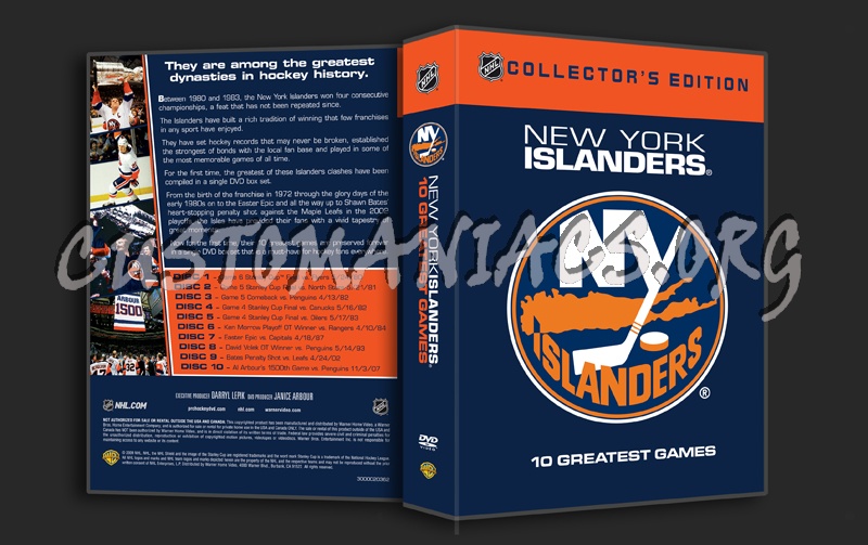 NHL New York Islanders 10 Greatest Games dvd cover