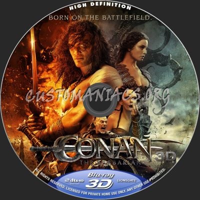 Conan The Barbarian blu-ray label