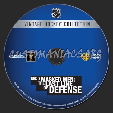 NHL's Masked Men The Last Line of Defense dvd label