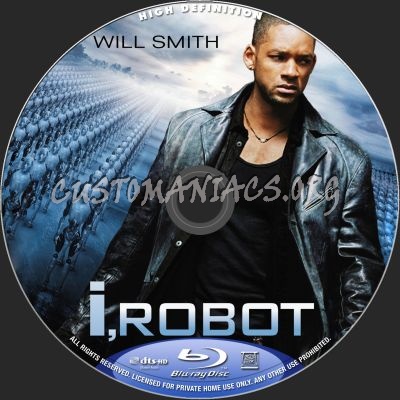 I Robot blu-ray label