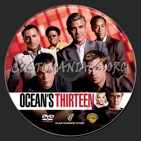 Ocean's Thirteen dvd label