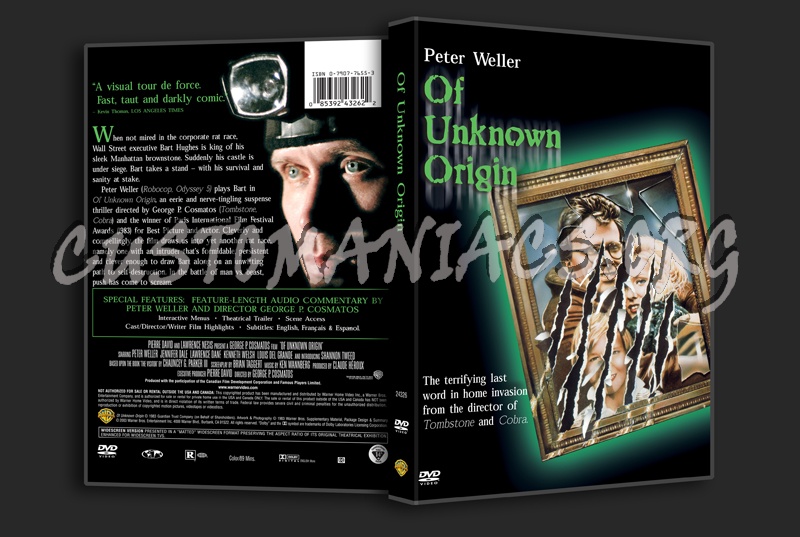 Of Unknown Origin dvd cover