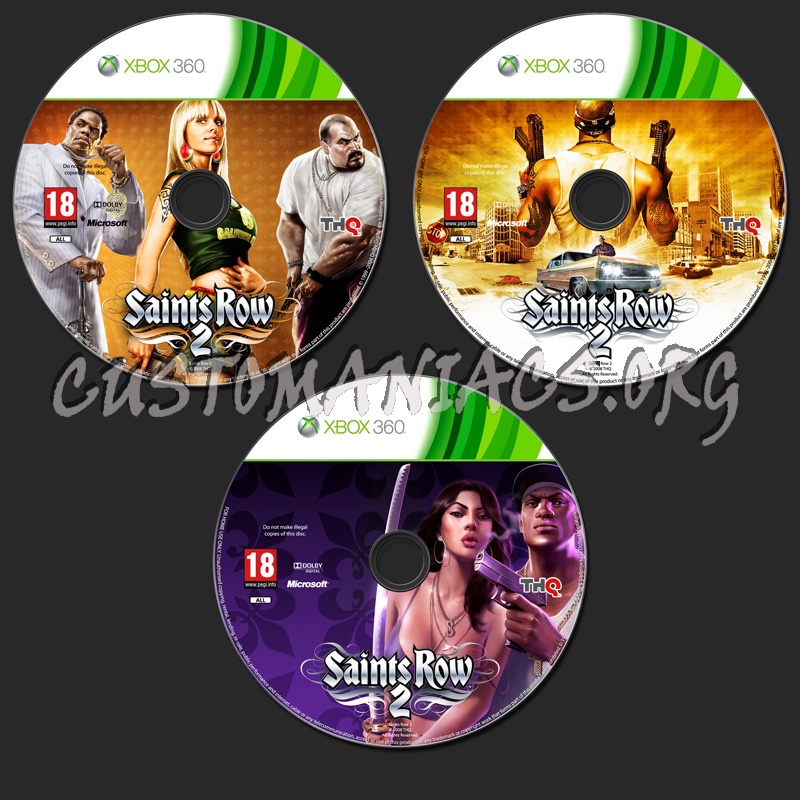 Saints Row 2 dvd label