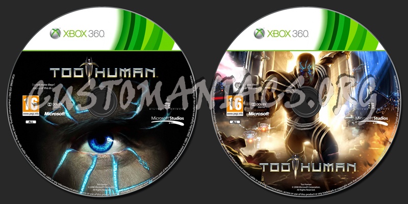 Too Human dvd label