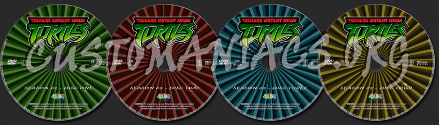 Teenage Mutant Ninja Turtles Season 2 dvd label