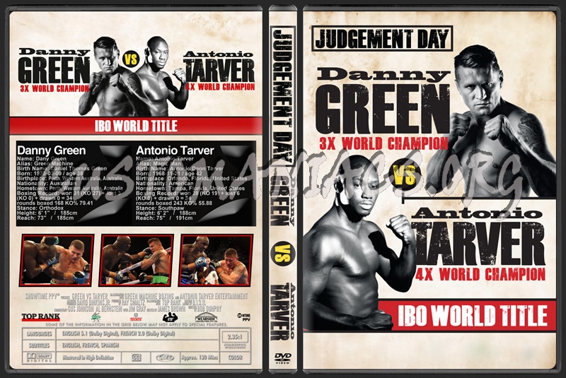 Danny Green vs Antonio Tarver dvd cover